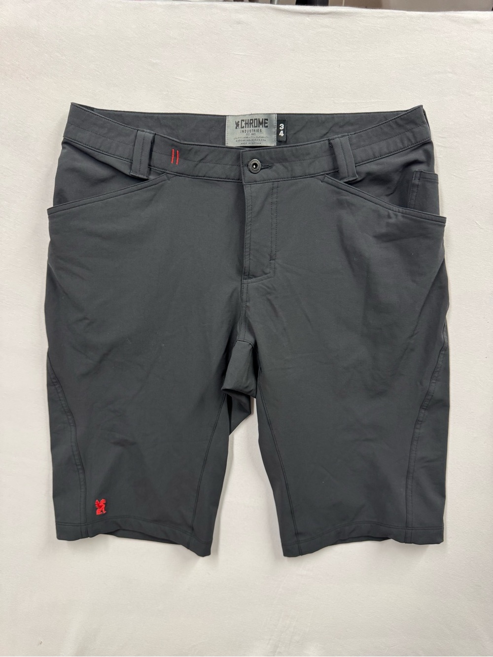 Chrome Industries Union 2.0 Shorts Mens 34 Gray Cycling Stretch Utility Durable